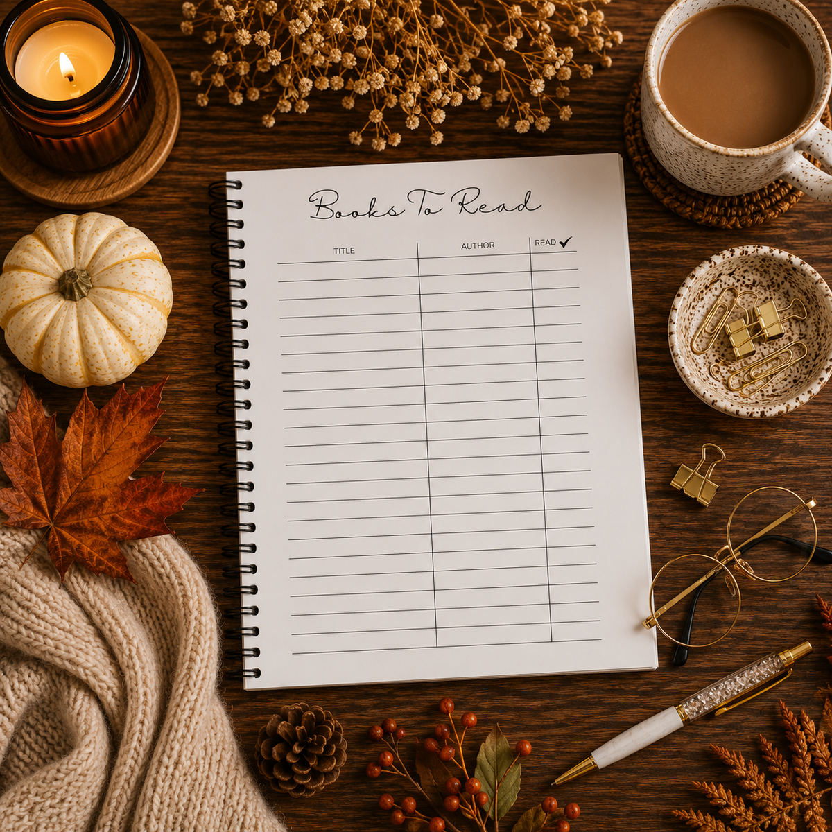 Books to read page for a tbr tracker