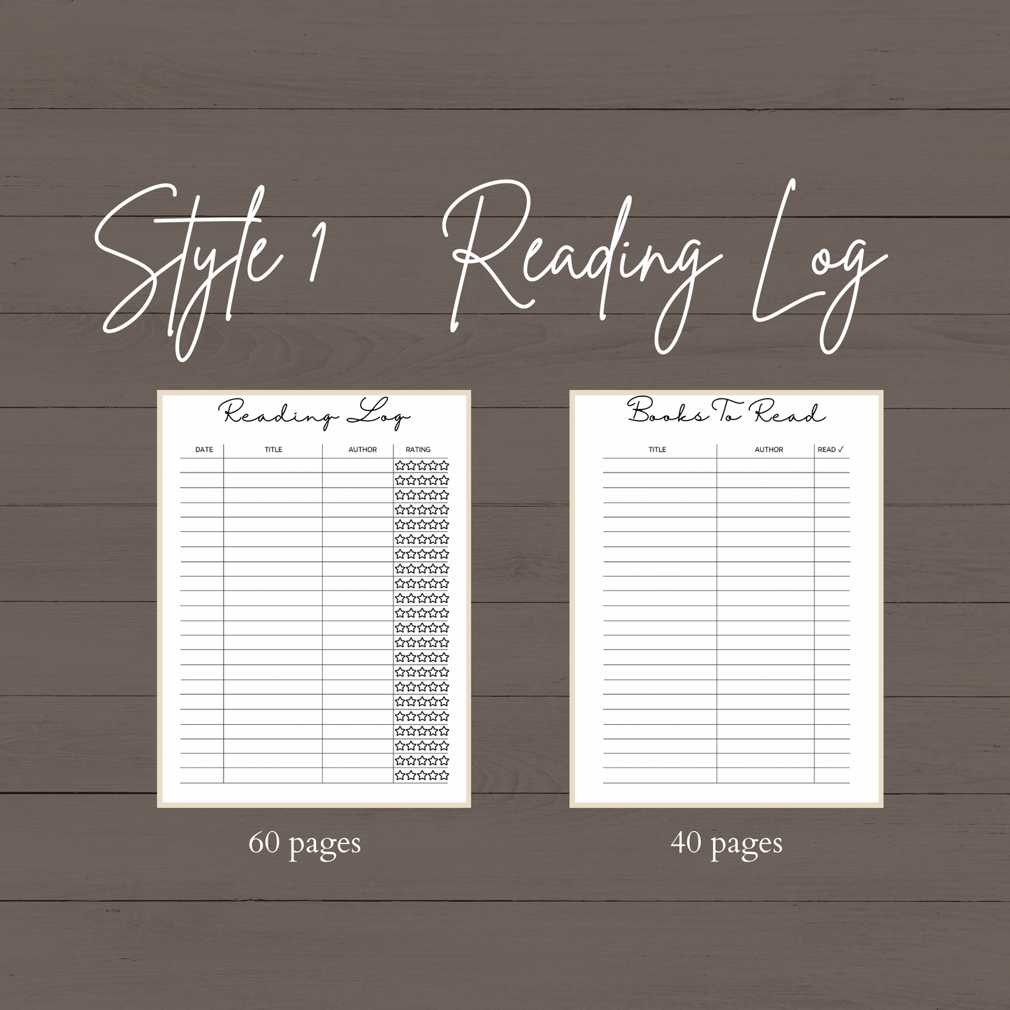 Custom Reading Journal. Choose A Cover, Choose A Style.