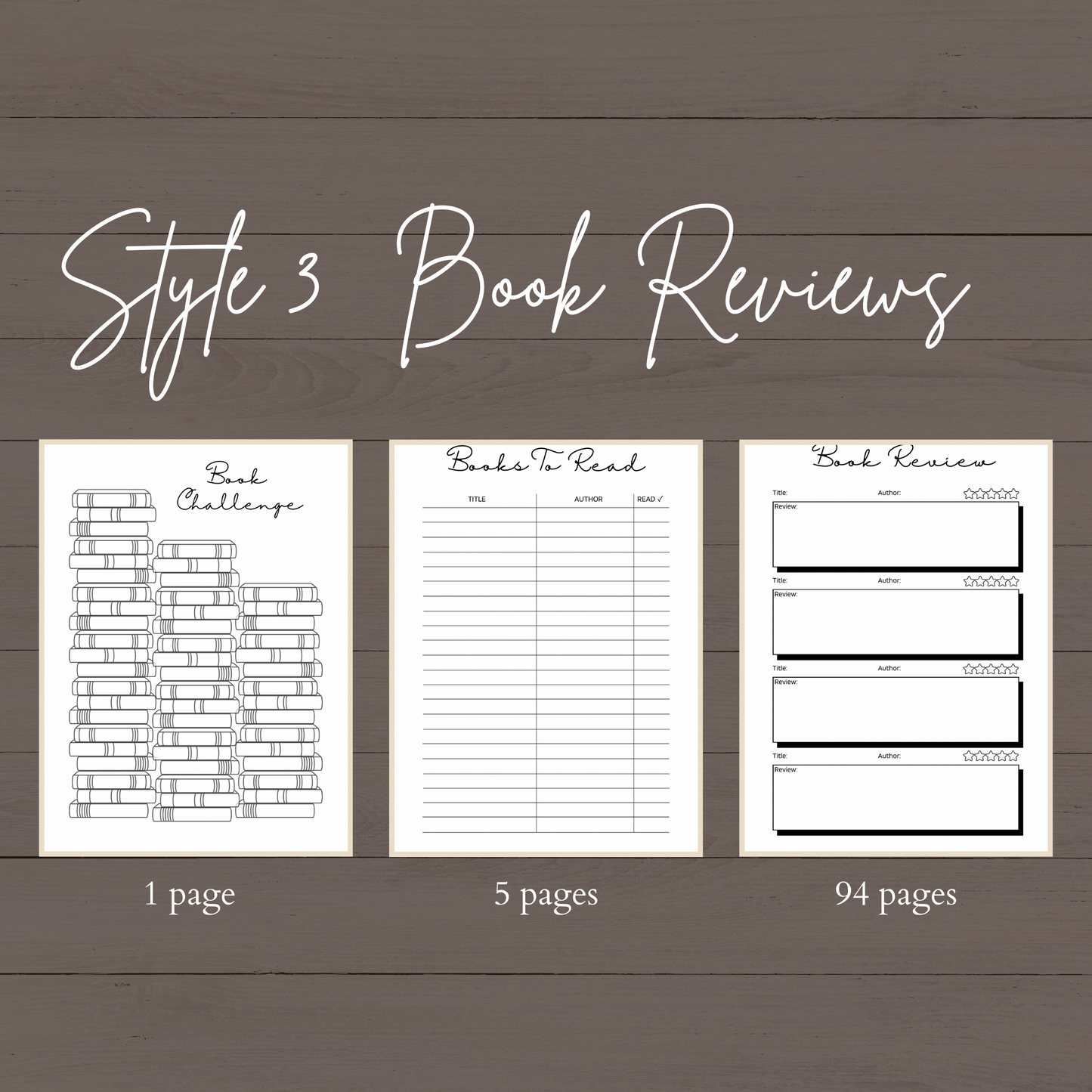 Custom Reading Journal. Choose A Cover, Choose A Style.