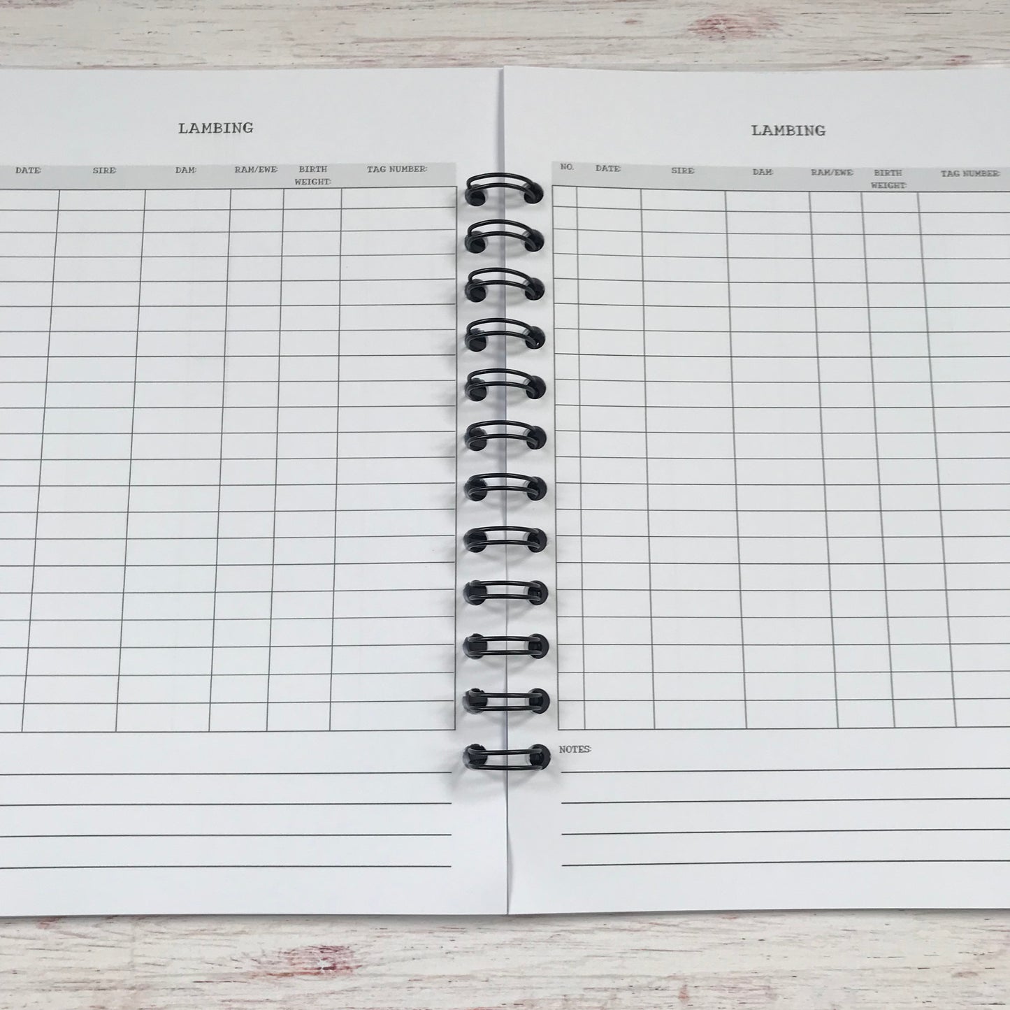 Lambing Records Book