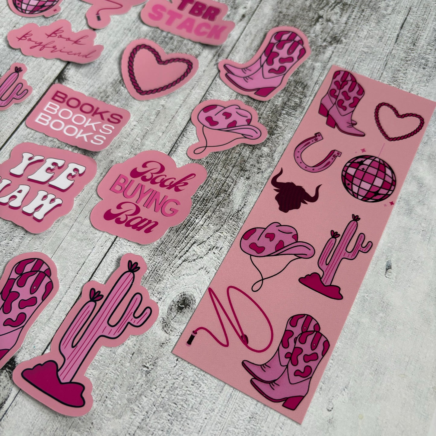 Cowboy Romance Stickers & Bookmark Set