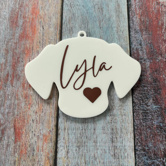 Personalised Dog Acrylic Tree Decoration
