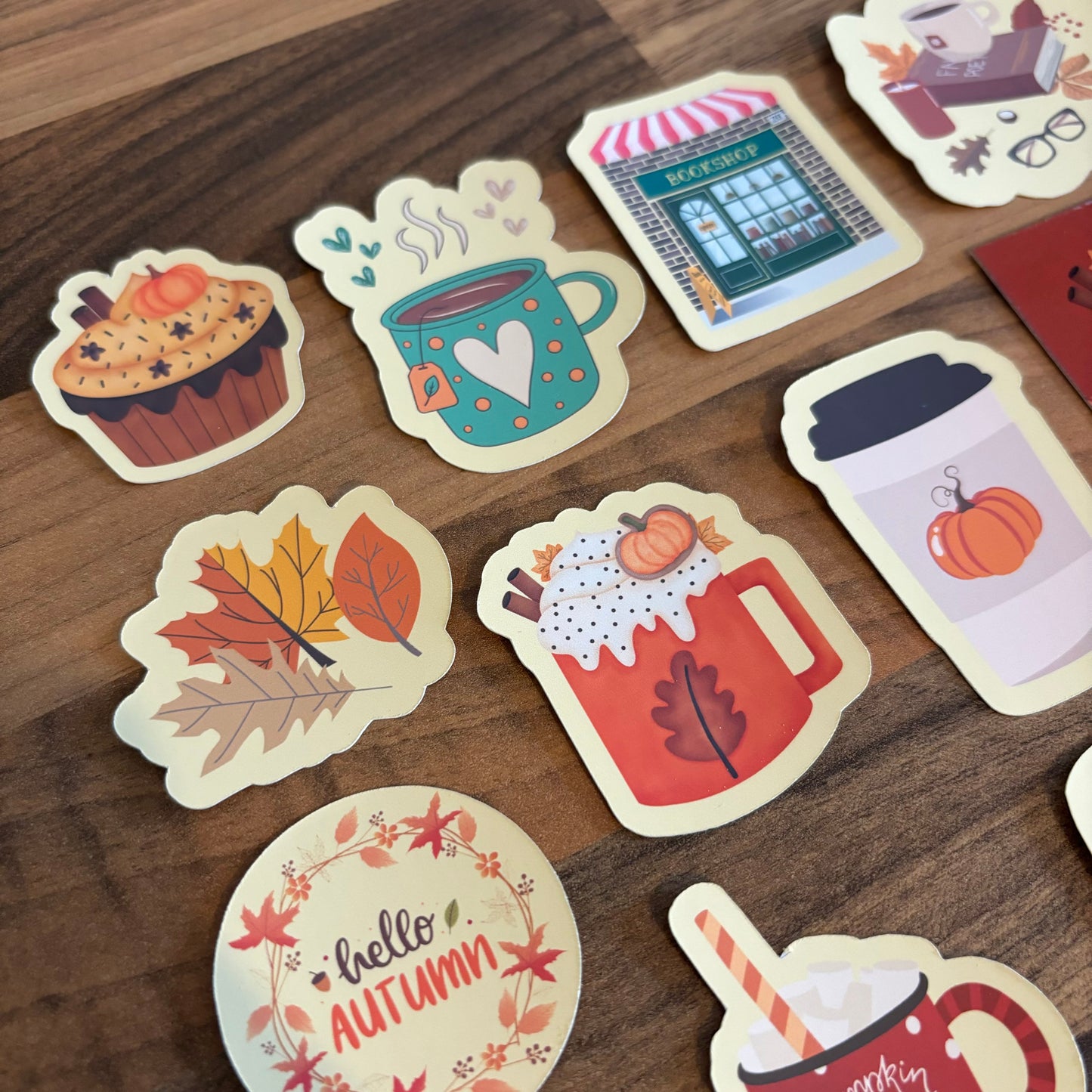 Autumn Stickers And Bookmark