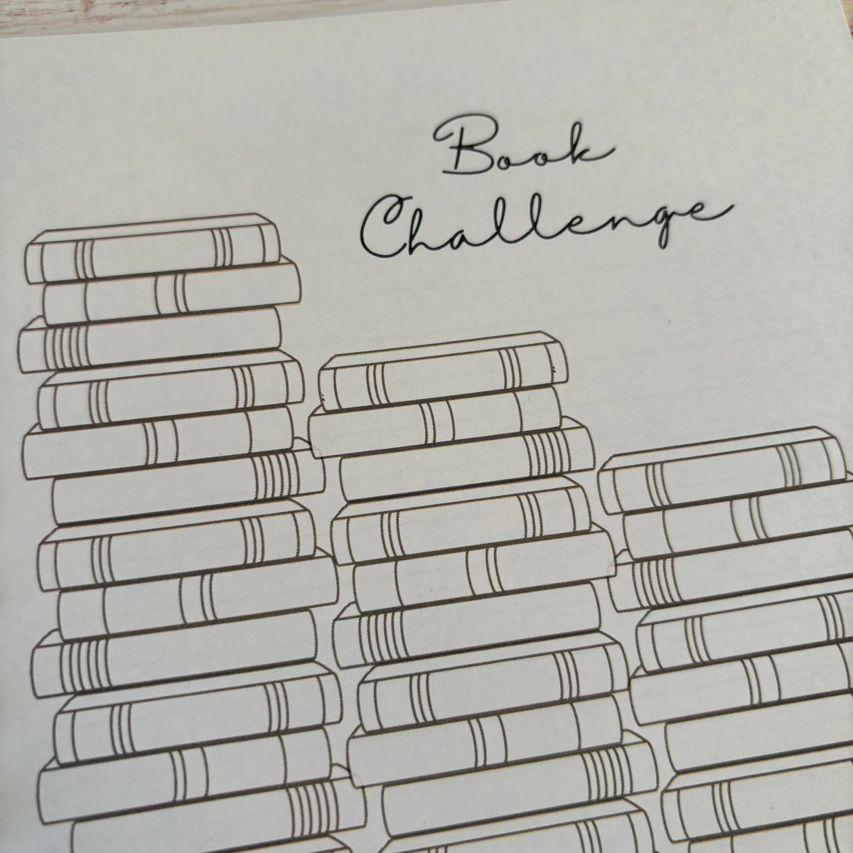 Book Challenge page in reading journal