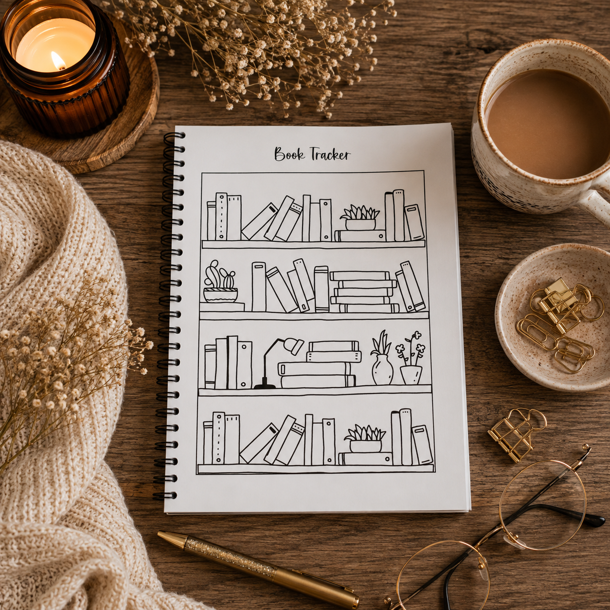 Book tracker page from book journal