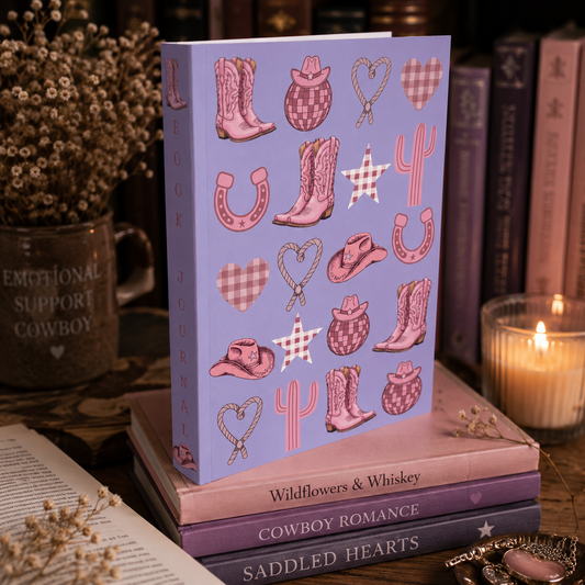 Cowboy romance themed book journal