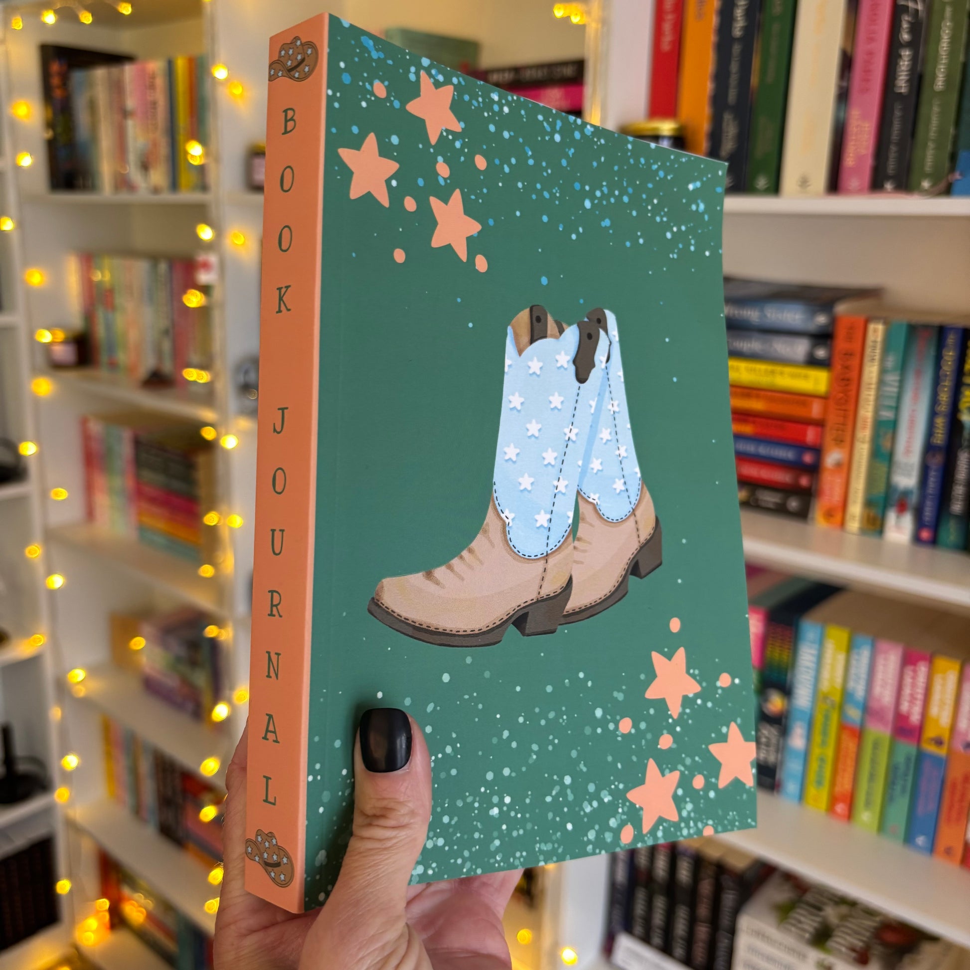 Book journal in a cowboy romance theme