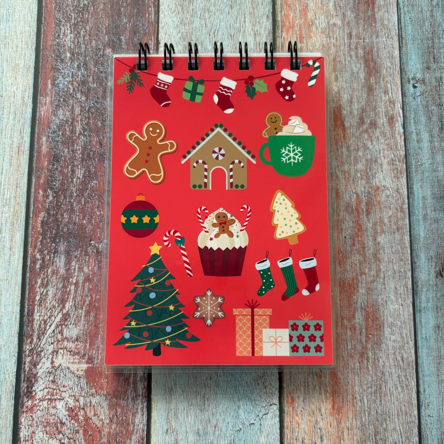 A6 Plain Notebook: Autumn, Bookshop and Christmas