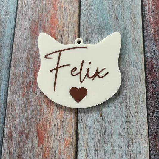 Personalised Cat Acrylic Tree Decoration