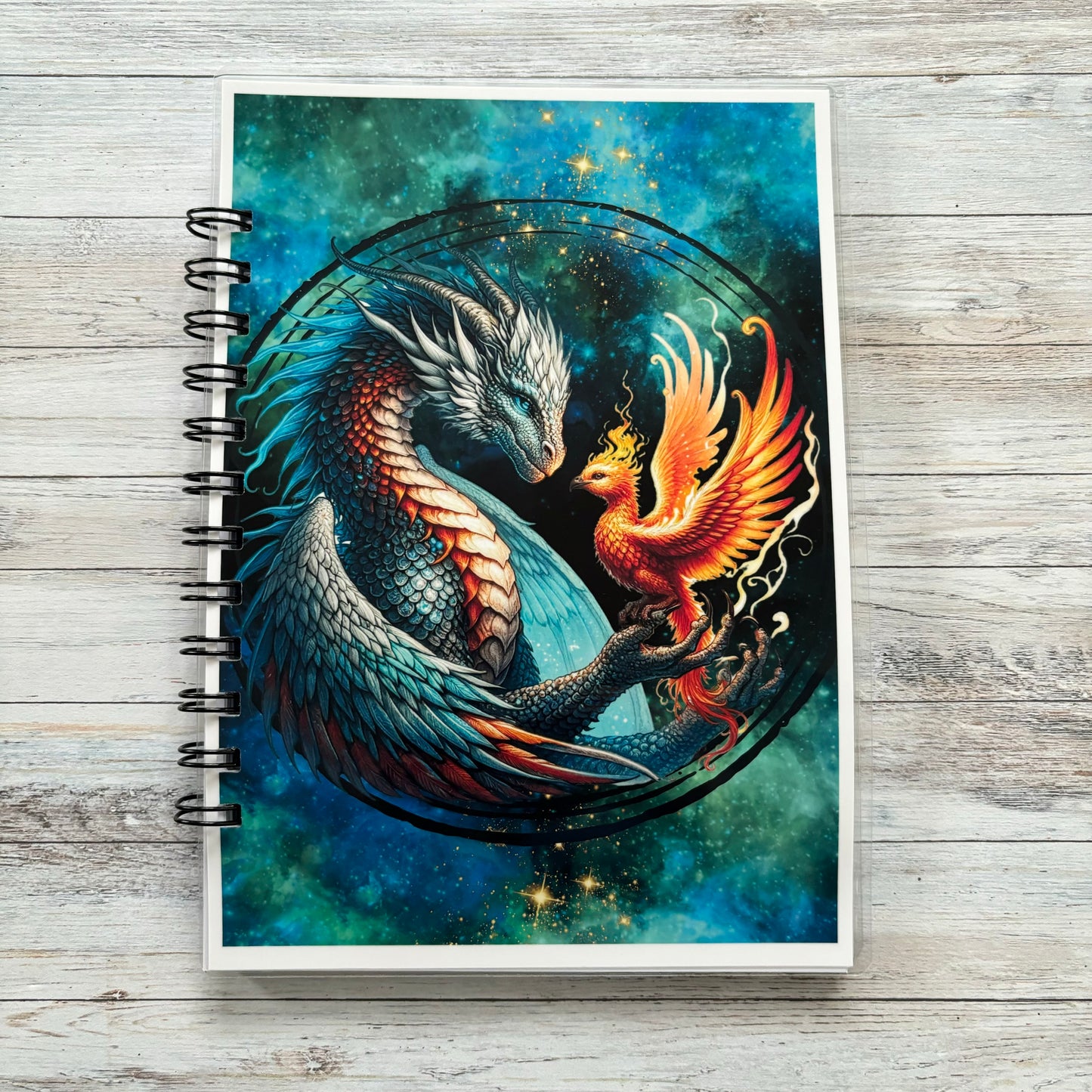 reading journal with dragon fantasy theme