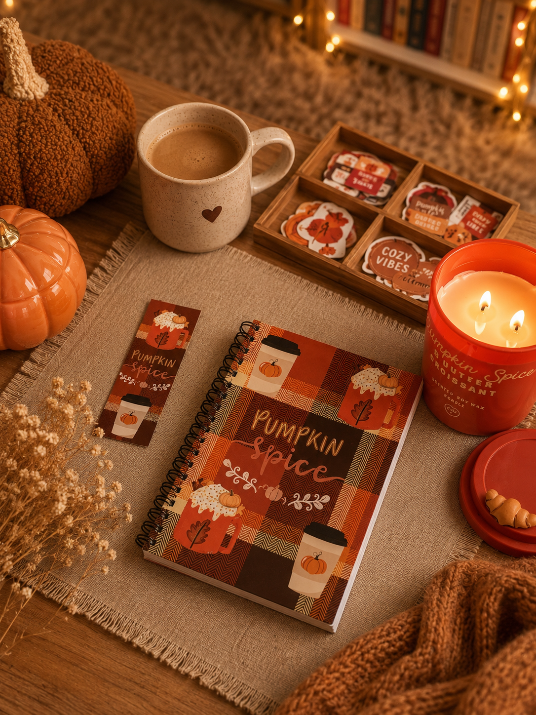 Autumn Pumpkin Spice Reading Journal | A5 Book Log Gift