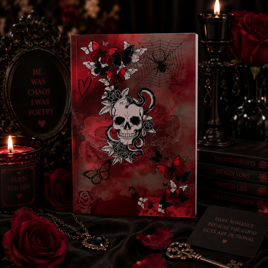 dark romance themed book journal inspired by haunting adeline