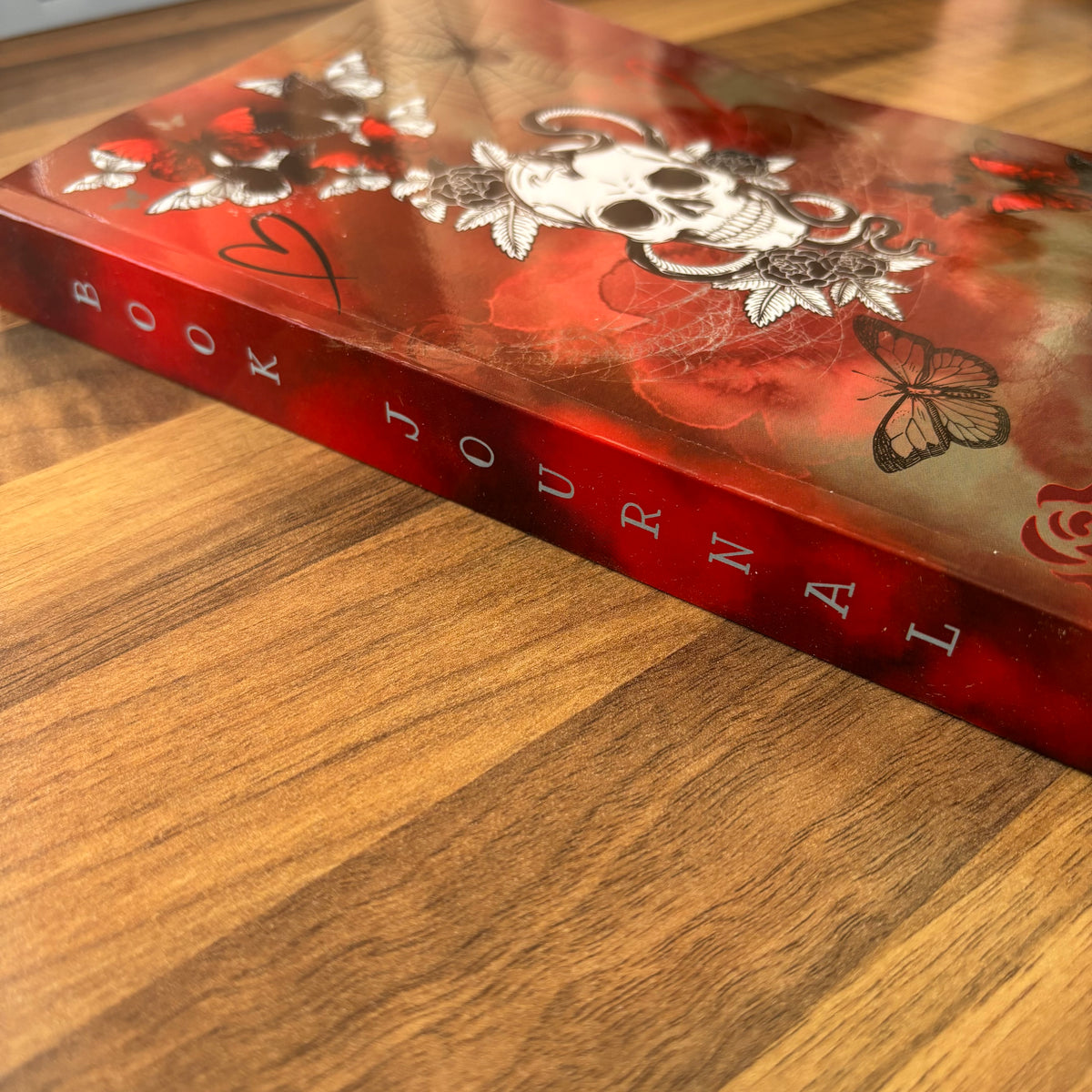 Dark romance book journal with spine 'book journal'